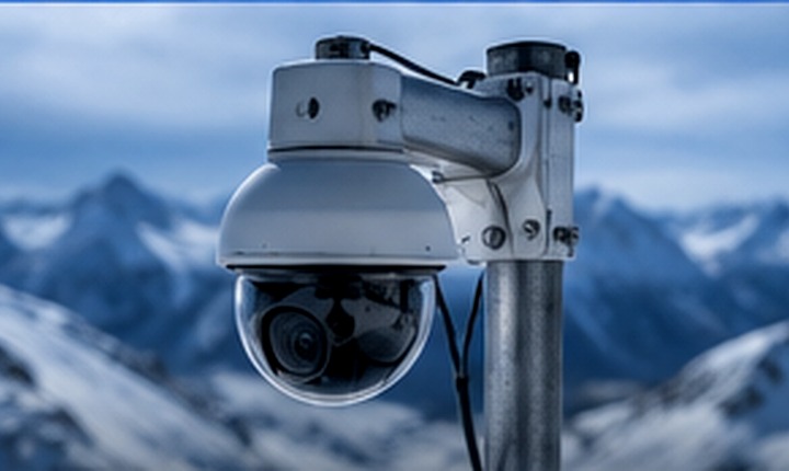 Fotorealistische Videoüberwachung mit Kamerasystem in alpiner Umgebung